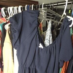 Elegant Navy Maxi Dress